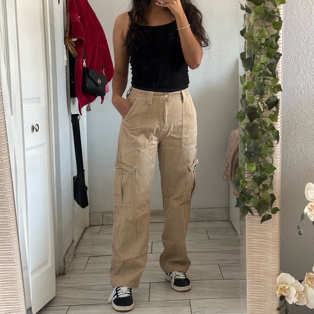 Beige Cargo Pants